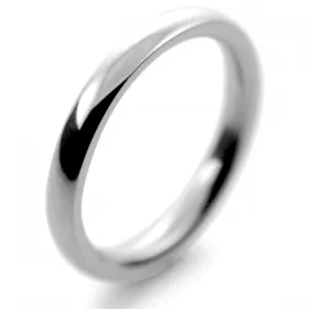 Court Traditional Heavy - 2.5mm Platinum Wedding Ring